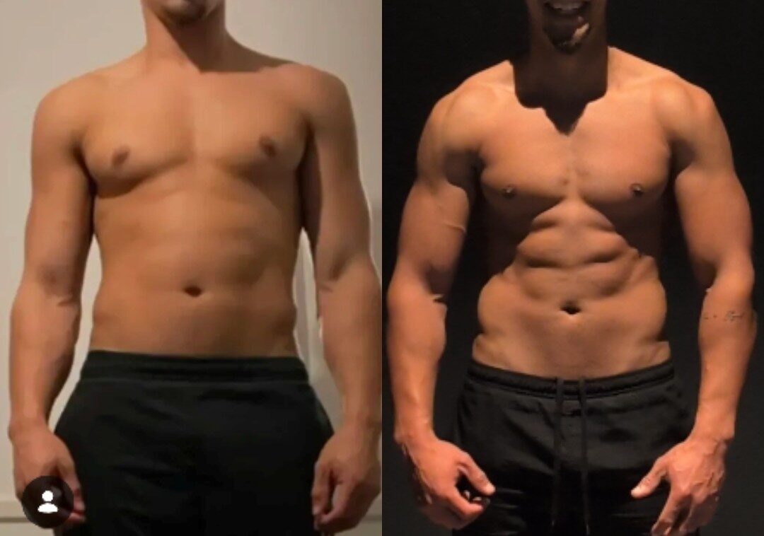 Client progress before and after
