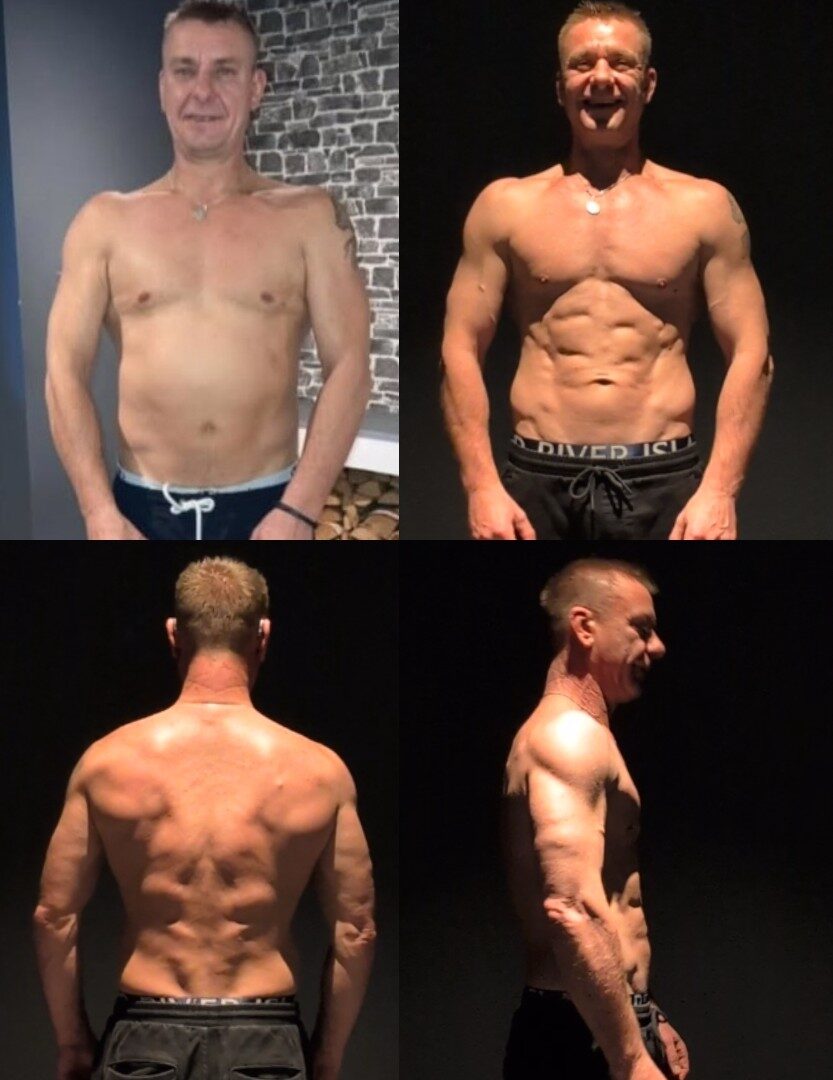 Client progress before and after