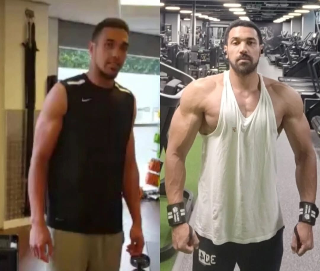 Client progress before and after